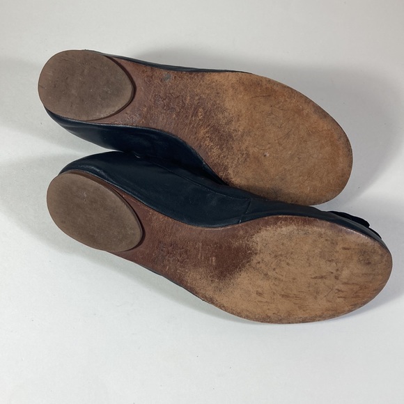 Tory Burch Shelby Floral Flats. Black  All leather. Size 8. - Picture 12 of 15